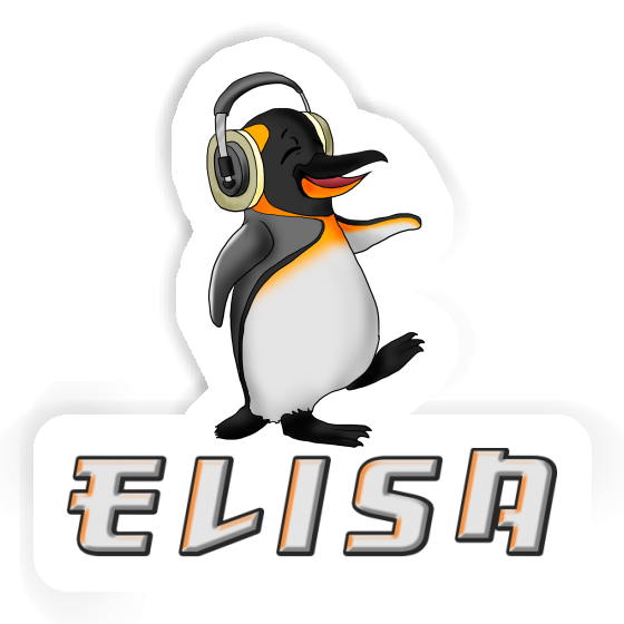 Elisa Sticker Music Penguin Notebook Image