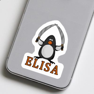 Sticker Elisa Kampfpinguin Notebook Image