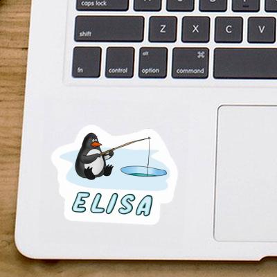 Elisa Sticker Fishing Penguin Notebook Image