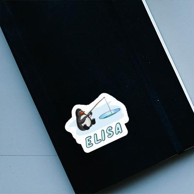 Elisa Sticker Fishing Penguin Laptop Image