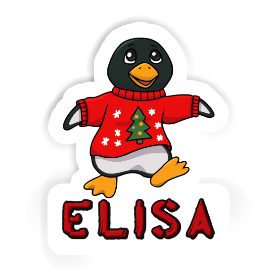 Sticker Elisa Christmas Penguin Gift package Image