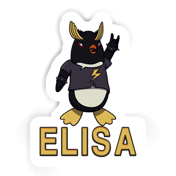 Sticker Rocking Penguin Elisa Notebook Image