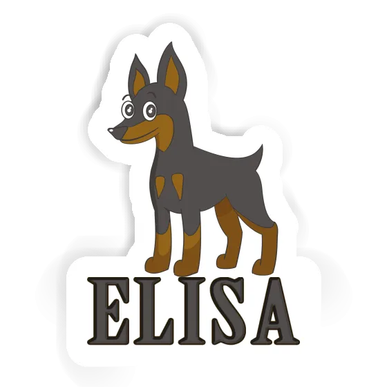 Pinscher Sticker Elisa Notebook Image