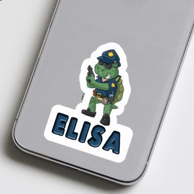 Officer Sticker Elisa Laptop Image