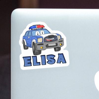 Sticker Elisa Police Car Notebook Image