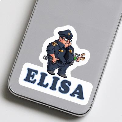 Elisa Autocollant Policier Image