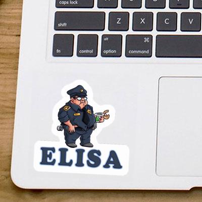 Sticker Police Officer Elisa Laptop Image