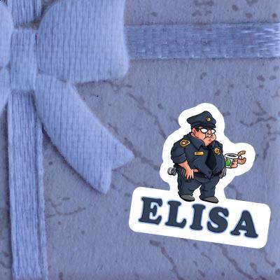 Elisa Autocollant Policier Notebook Image