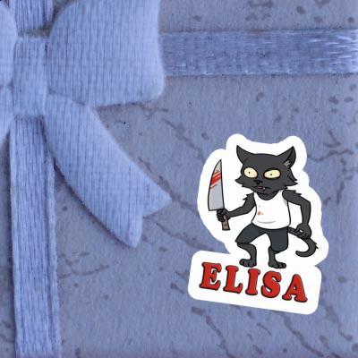 Elisa Sticker Psycho Cat Notebook Image