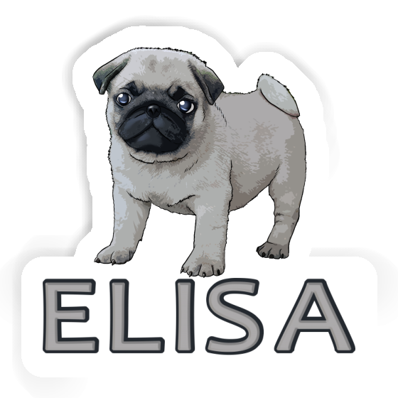 Sticker Pug Elisa Laptop Image