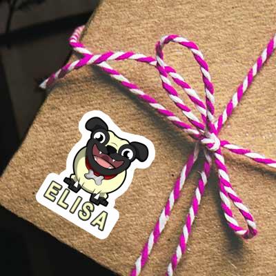 Elisa Sticker Pug Image