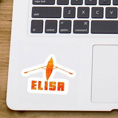 Elisa Sticker Ruderboot Laptop Image