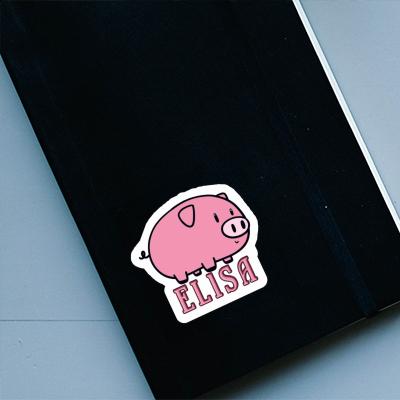 Elisa Sticker Pig Notebook Image