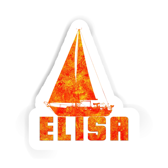 Sailboat Sticker Elisa Notebook Image