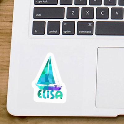 Sticker Sailboat Elisa Laptop Image