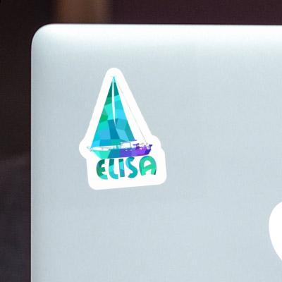 Sticker Sailboat Elisa Laptop Image