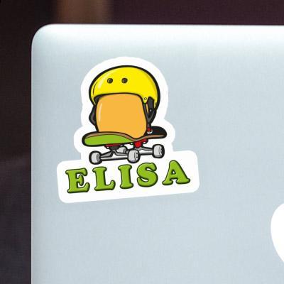 Sticker Skateboard-Ei Elisa Notebook Image