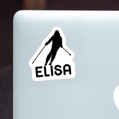 Elisa Sticker Skier Notebook Image