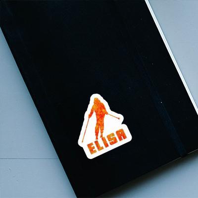 Sticker Skier Elisa Notebook Image