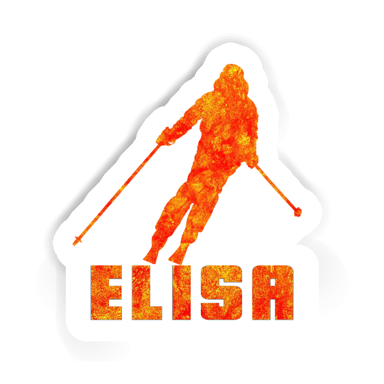 Sticker Skifahrerin Elisa Laptop Image