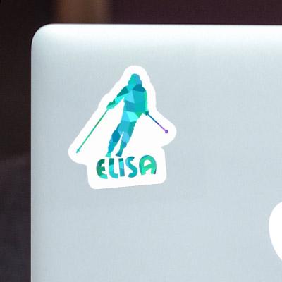 Elisa Sticker Skier Notebook Image