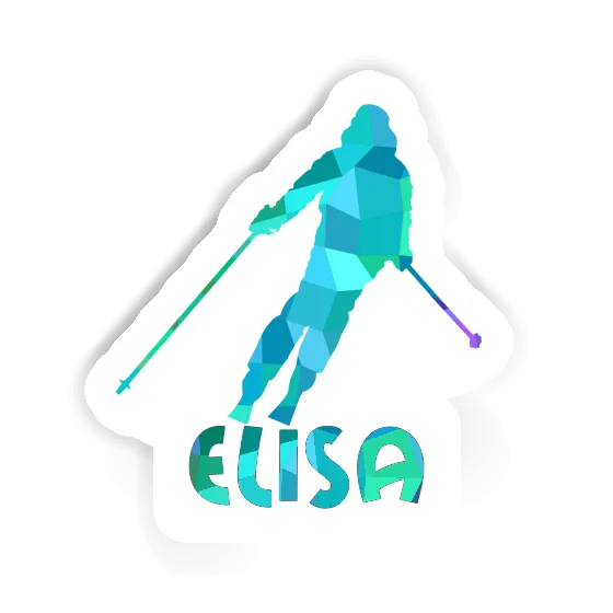 Elisa Sticker Skier Image