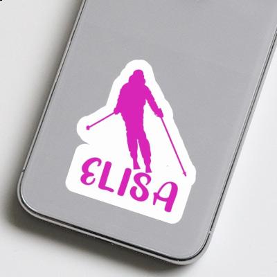 Elisa Sticker Skier Notebook Image