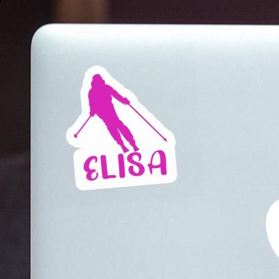 Elisa Sticker Skier Image