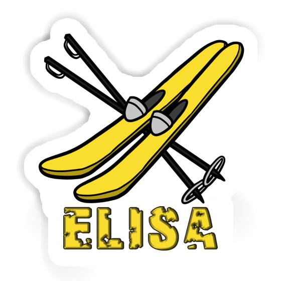 Sticker Ski Elisa Laptop Image