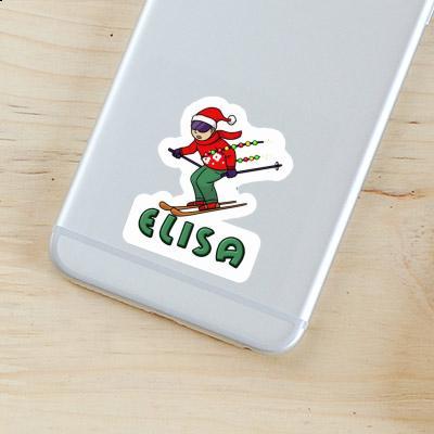 Christmas Skier Sticker Elisa Gift package Image