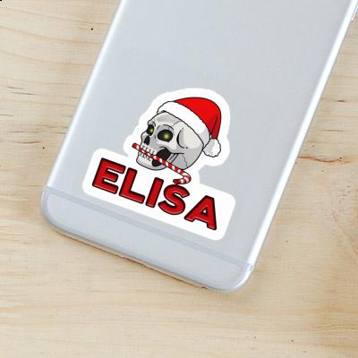 Christmas Skull Sticker Elisa Image