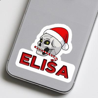 Crâne de Noël Autocollant Elisa Laptop Image