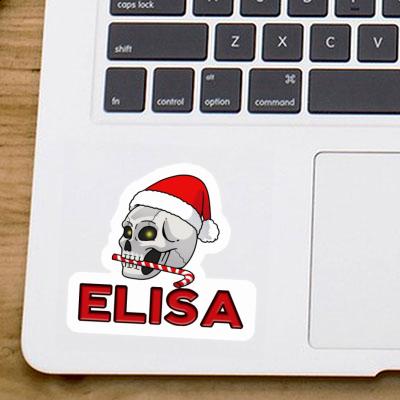 Elisa Sticker Christmas Skull Laptop Image