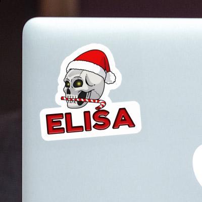 Christmas Skull Sticker Elisa Notebook Image