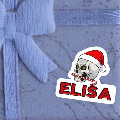 Christmas Skull Sticker Elisa Laptop Image