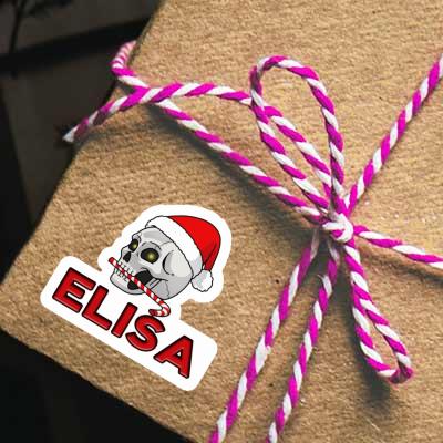 Christmas Skull Sticker Elisa Image