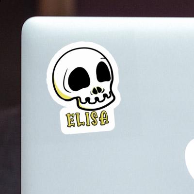 Totenkopf Sticker Elisa Laptop Image