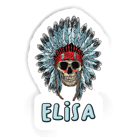 Sticker Elisa Indian Skull Laptop Image