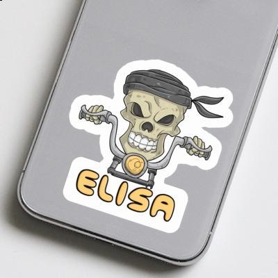 Elisa Sticker Motorradfahrer Notebook Image