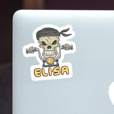 Elisa Sticker Motorradfahrer Notebook Image