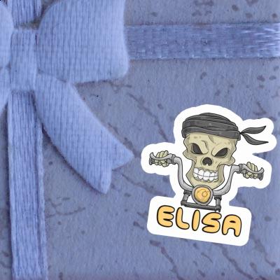 Elisa Sticker Motorcycle Rider Notebook Image