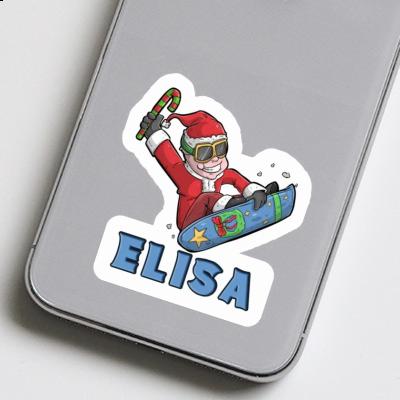 Snowboarder Sticker Elisa Laptop Image