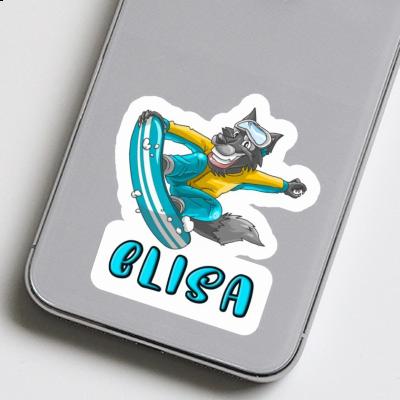 Elisa Sticker Snowboarder Laptop Image