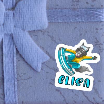 Autocollant Snowboardeur Elisa Image