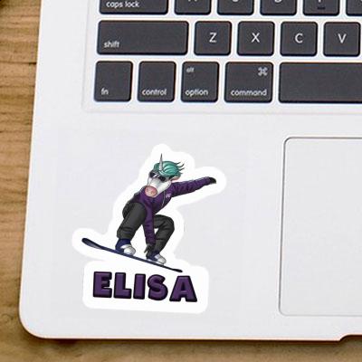 Snowboarderin Sticker Elisa Laptop Image