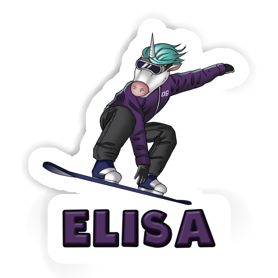 Elisa Autocollant Snowboardeuse Notebook Image