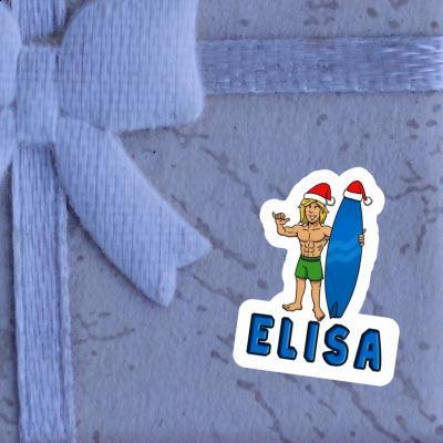 Weihnachtssurfer Sticker Elisa Image