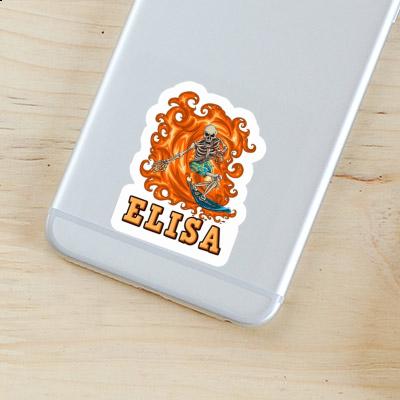 Sticker Elisa Surfer Laptop Image