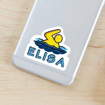 Sticker Swimmer Elisa Laptop Image