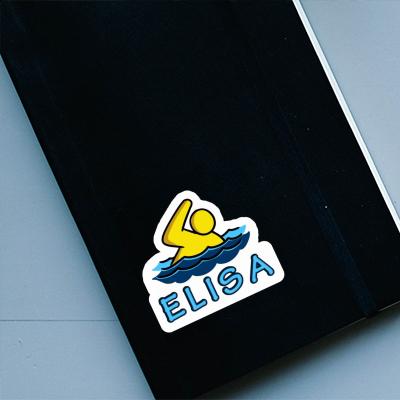 Sticker Swimmer Elisa Notebook Image